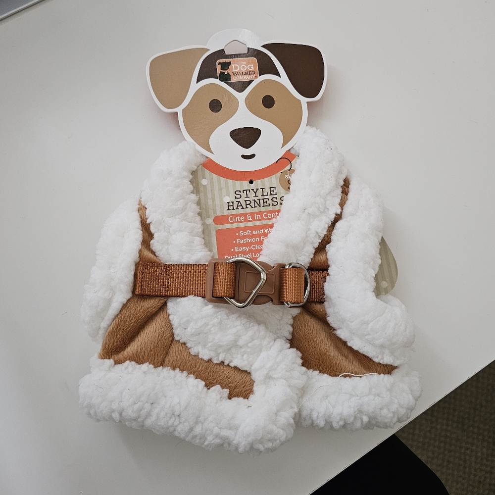 Brown and White Dog Harness by Good2Go